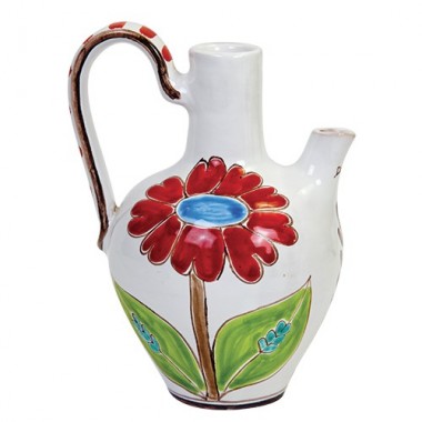 Pitcher Folk daisy ceramiche de simone BR122FK Pitcher Folk daisy ceramiche de simone BR122FK